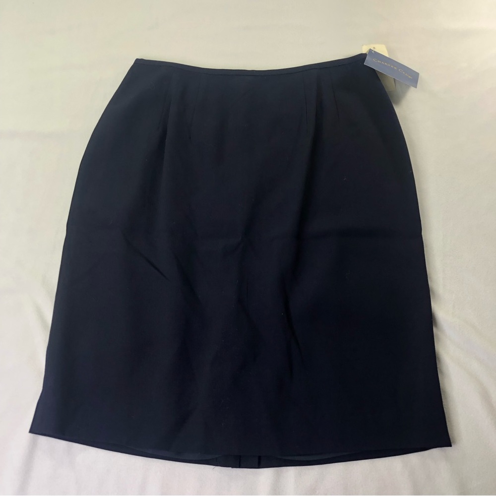 Charter Club Wool Pencil Skirt Bodycon Business Casual Workwear 8 Women's Blue